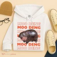 Pygmy Bouncy Pig In Thai Costume Moo Deng Hoodie thumb 4