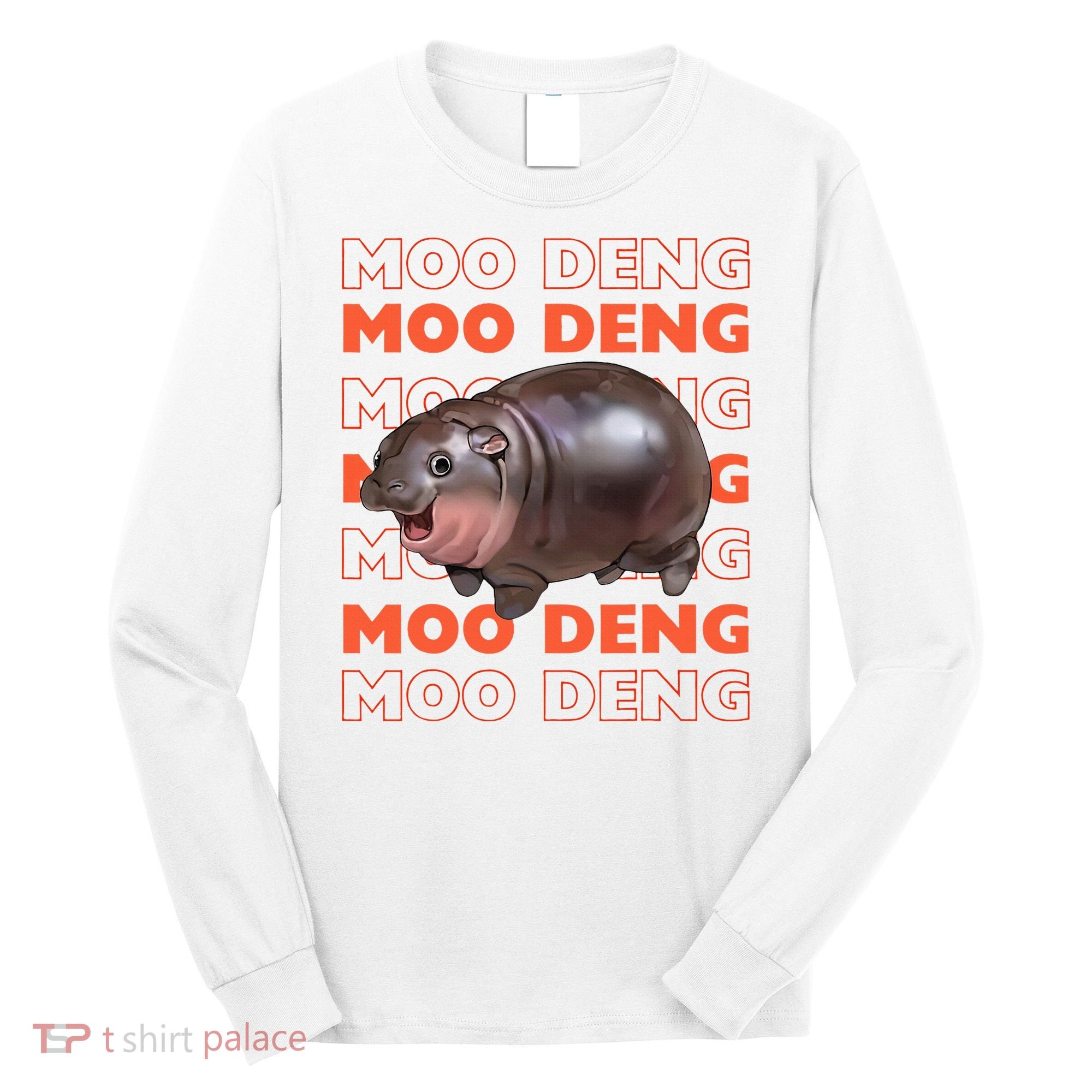 Pygmy Bouncy Pig In Thai Costume Moo Deng Long Sleeve Shirt