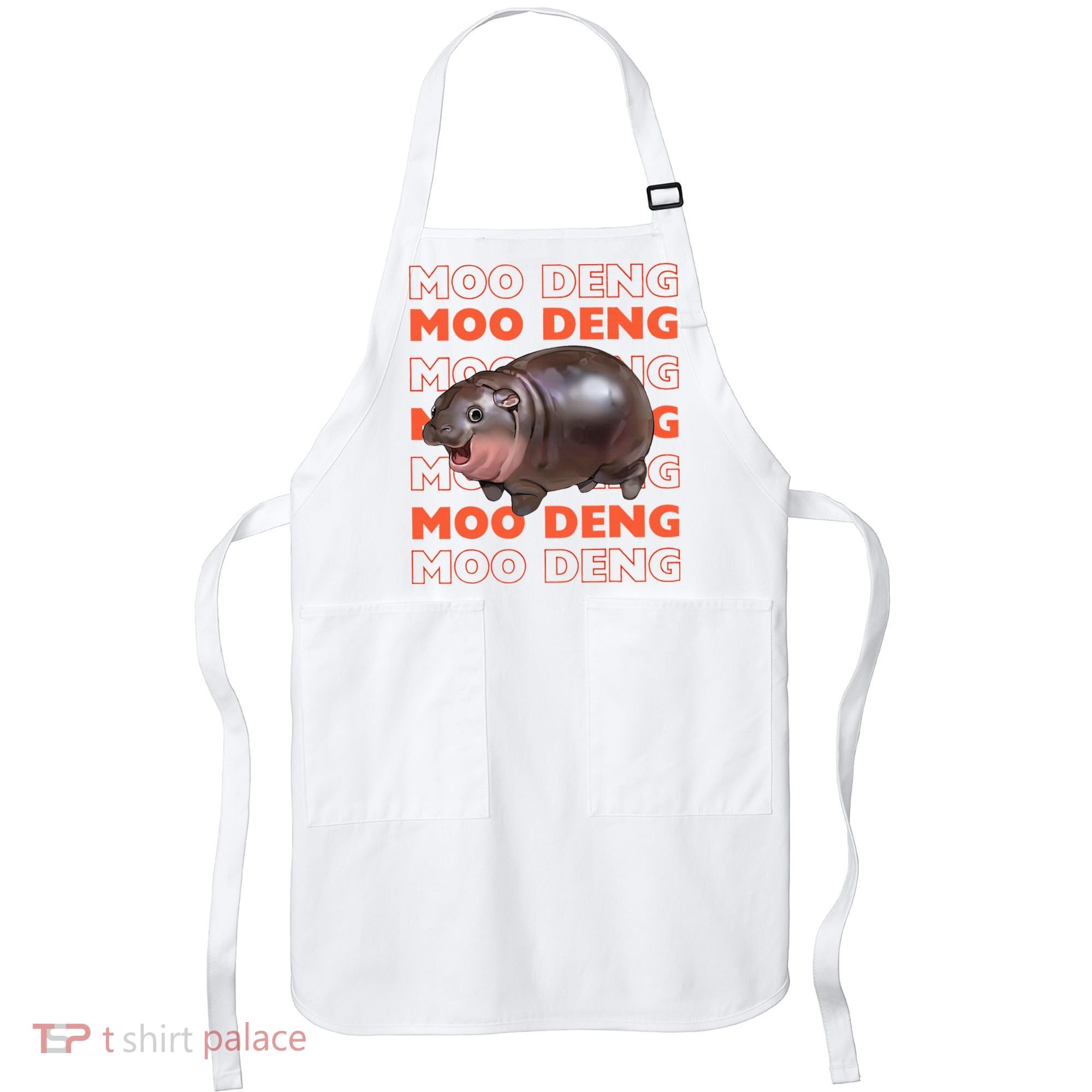 Pygmy Bouncy Pig In Thai Costume Moo Deng Apron