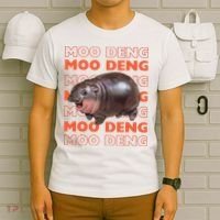 Pygmy Bouncy Pig In Thai Costume Moo Deng T-Shirt thumb 6
