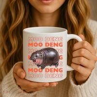 Pygmy Bouncy Pig In Thai Costume Moo Deng Coffee Mug thumb 3