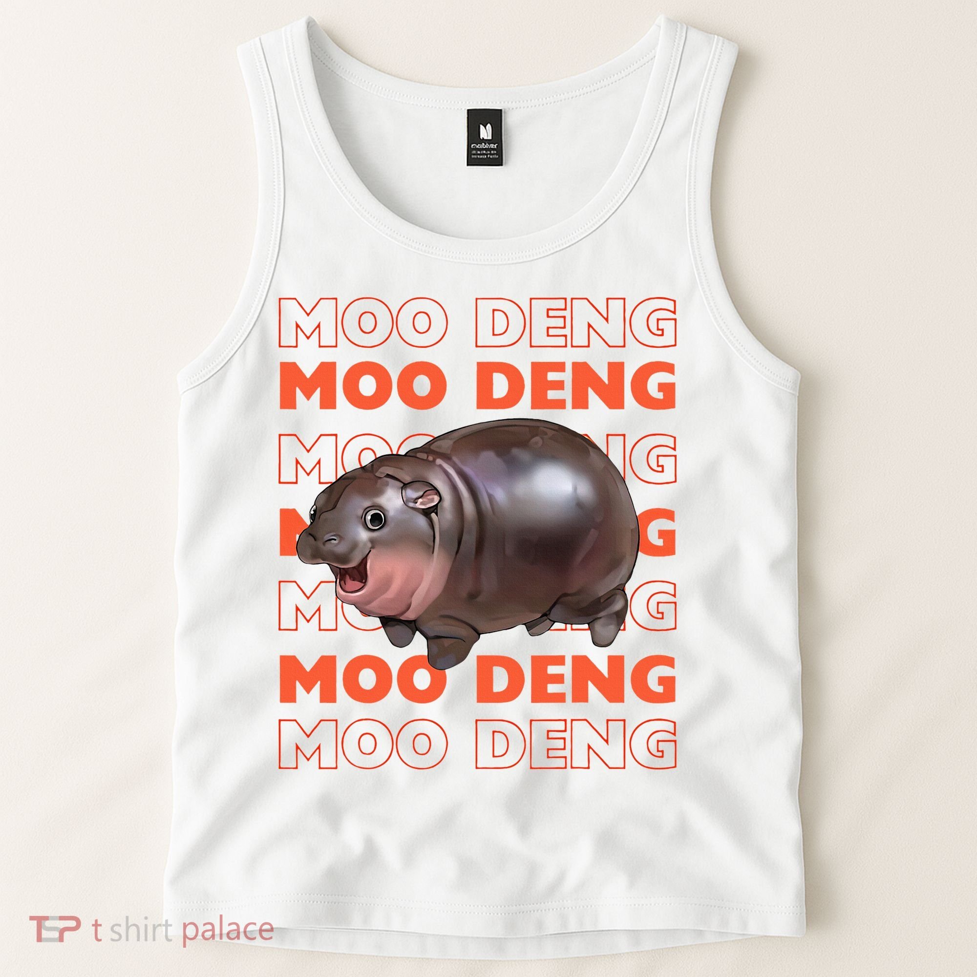 Pygmy Bouncy Pig In Thai Costume Moo Deng Tank Top