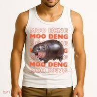 Pygmy Bouncy Pig In Thai Costume Moo Deng Tank Top thumb 3