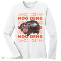 Pygmy Bouncy Pig In Thai Costume Moo Deng Women's Long Sleeve Shirt thumb 0