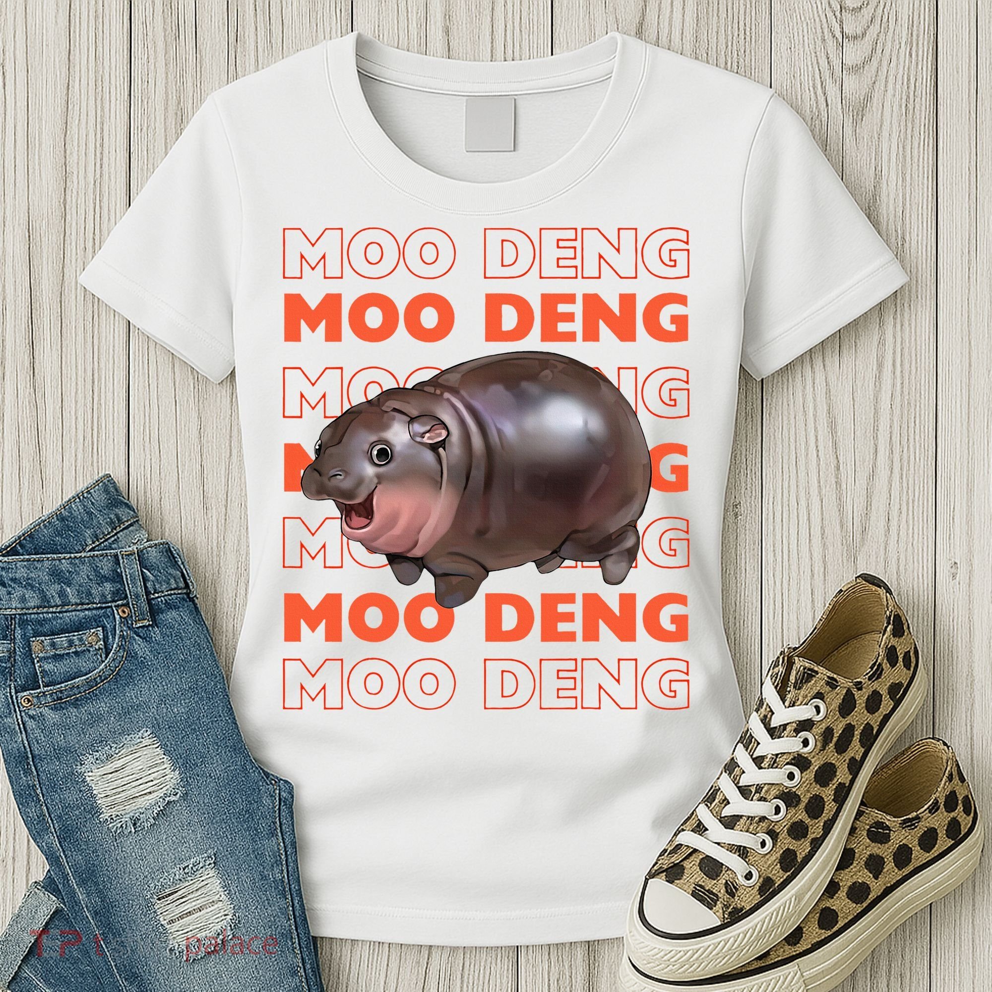 Pygmy Bouncy Pig In Thai Costume Moo Deng Women's T-Shirt