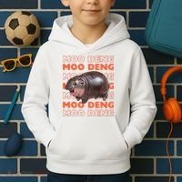 Pygmy Bouncy Pig In Thai Costume Moo Deng Kids Hoodie thumb 2