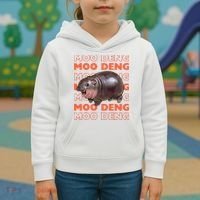 Pygmy Bouncy Pig In Thai Costume Moo Deng Kids Hoodie thumb 3