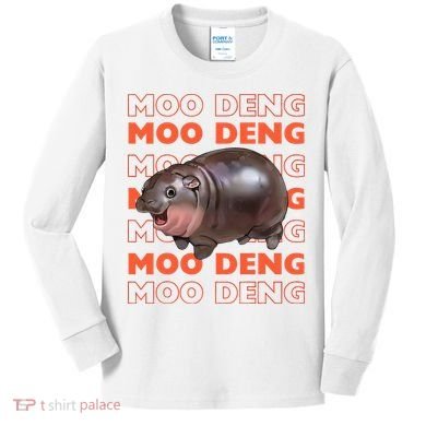 Pygmy Bouncy Pig In Thai Costume Moo Deng Kids Long Sleeve Shirt