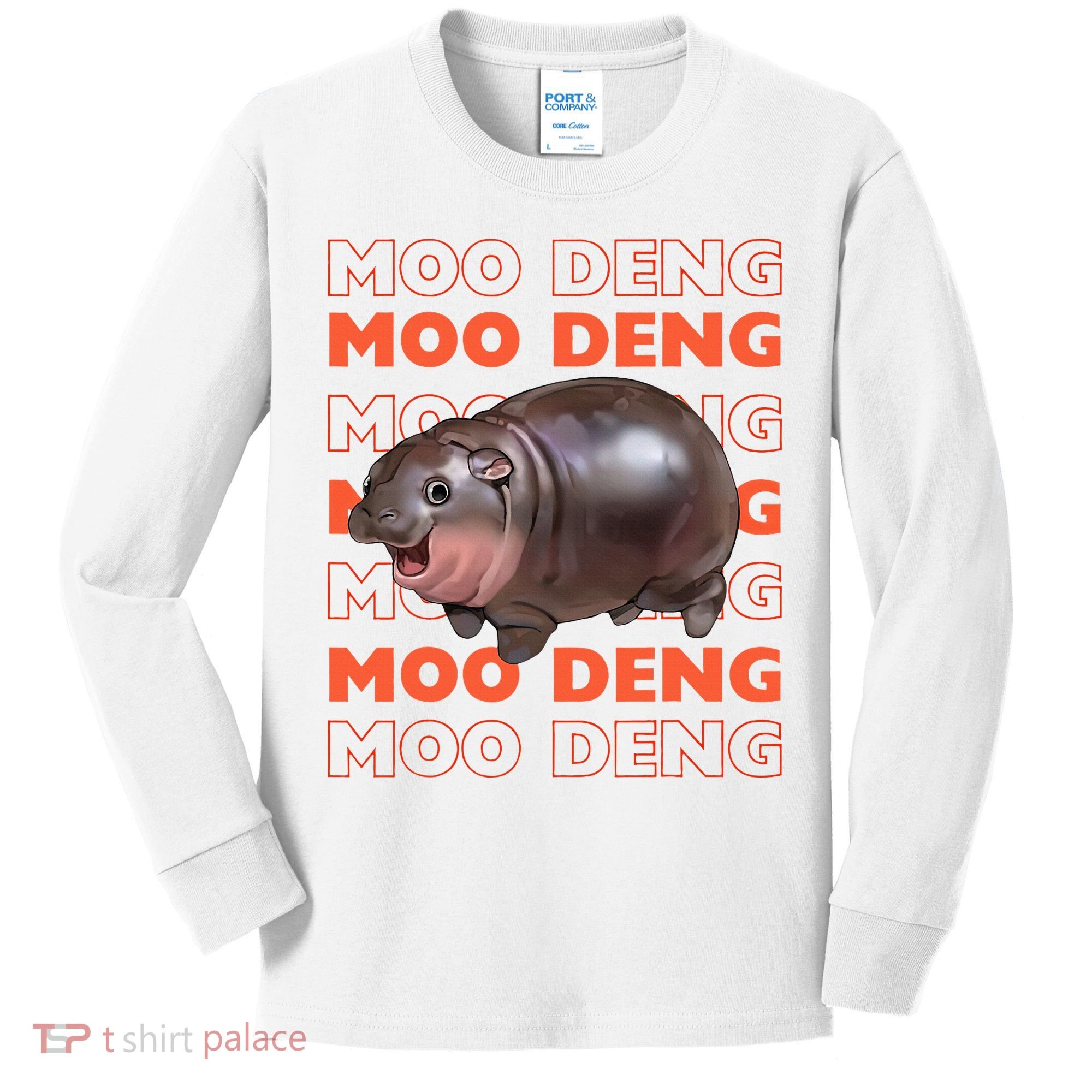 Pygmy Bouncy Pig In Thai Costume Moo Deng Kids Long Sleeve Shirt