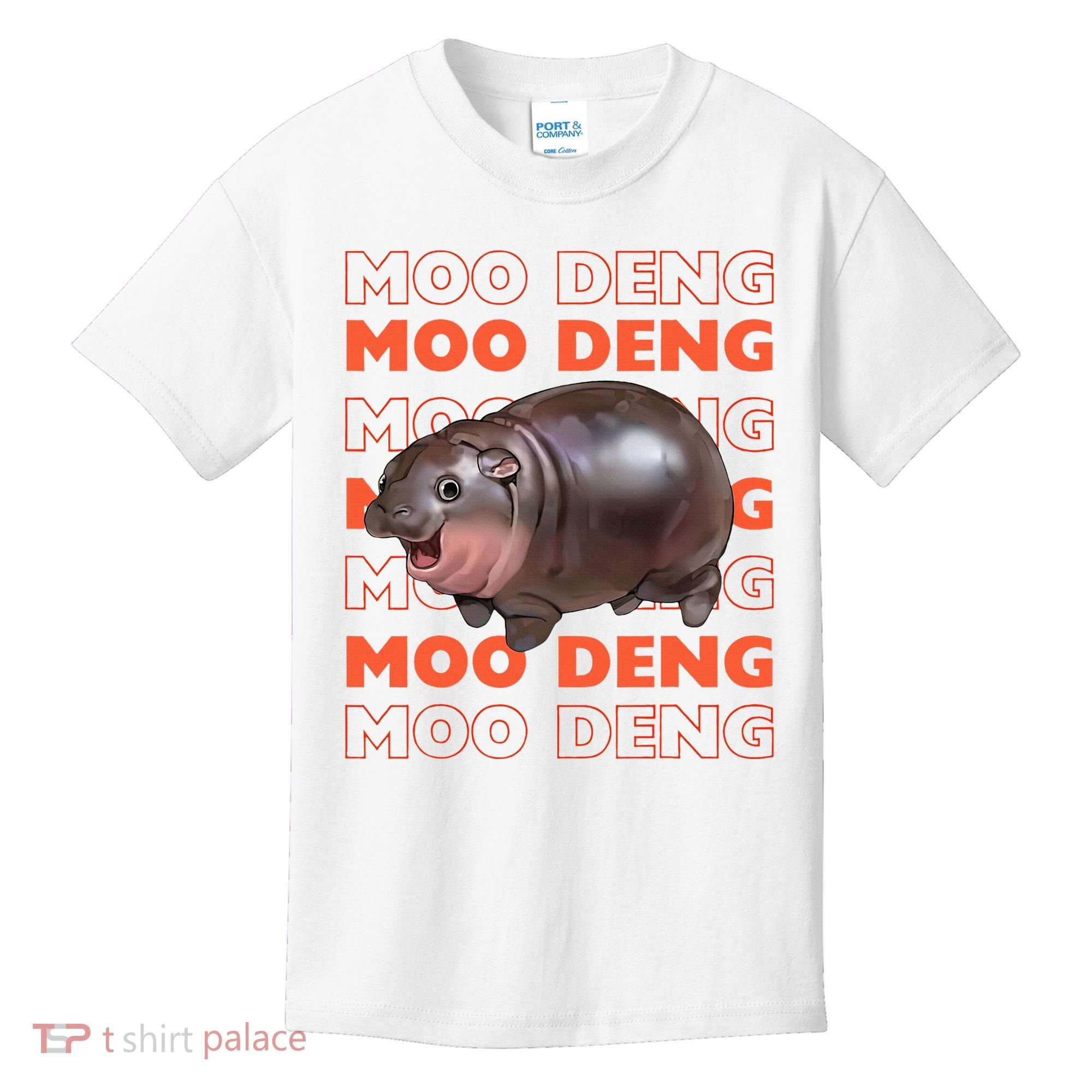 Pygmy Bouncy Pig In Thai Costume Moo Deng Kids T-Shirt