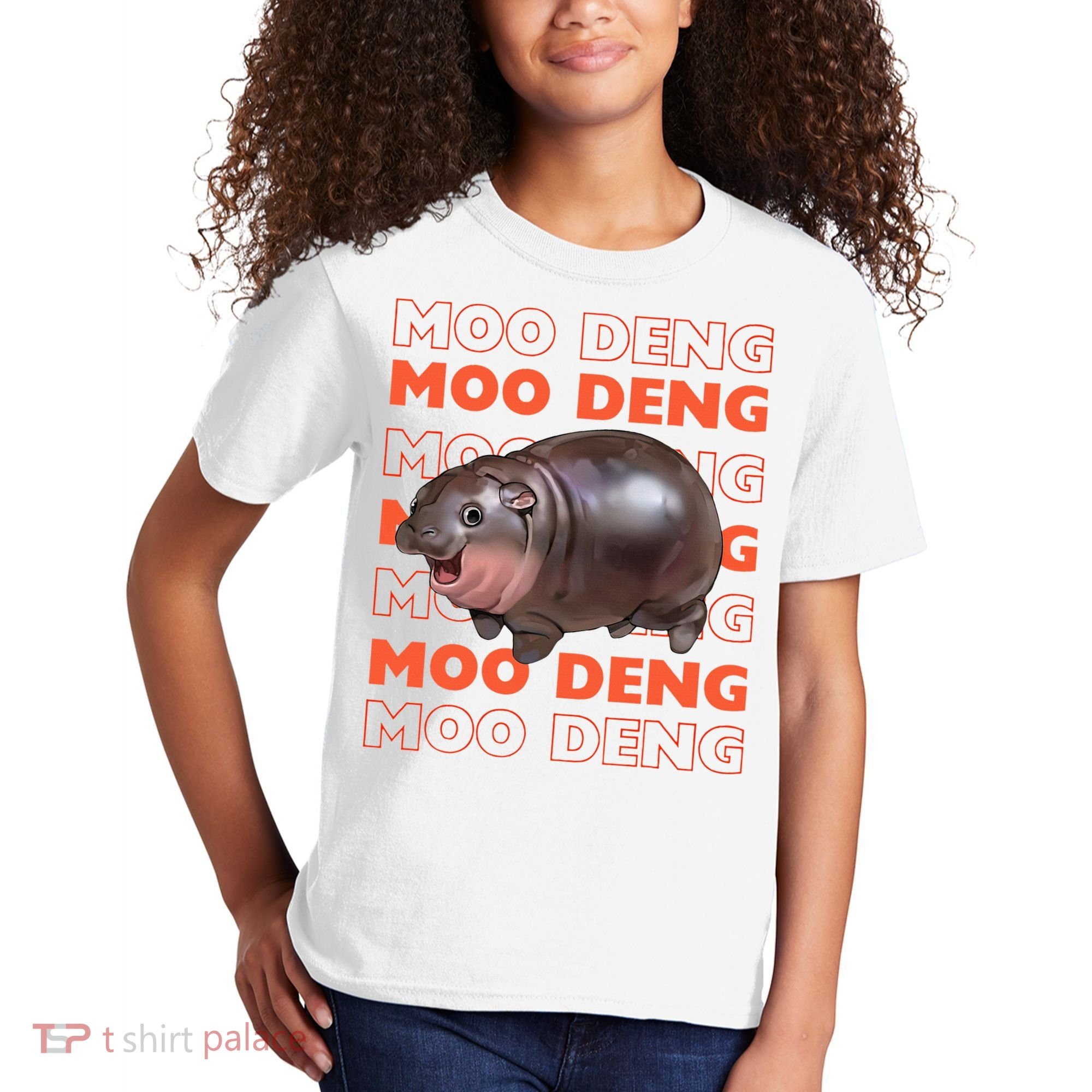 Pygmy Bouncy Pig In Thai Costume Moo Deng Kids T-Shirt