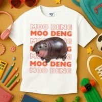 Pygmy Bouncy Pig In Thai Costume Moo Deng Kids T-Shirt thumb 3