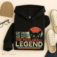 Pickle Ball Player Cat Dad Man Myth Pickleball Legend Hoodie thumb 4