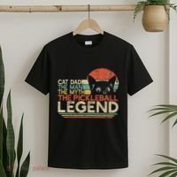 Pickle Ball Player Cat Dad Man Myth Pickleball Legend T-Shirt thumb 2