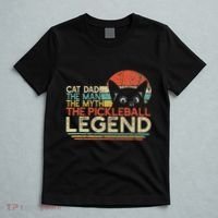 Pickle Ball Player Cat Dad Man Myth Pickleball Legend T-Shirt thumb 5