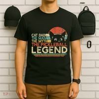 Pickle Ball Player Cat Dad Man Myth Pickleball Legend T-Shirt thumb 6