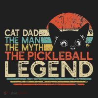 Pickle Ball Player Cat Dad Man Myth Pickleball Legend Beanie thumb 2