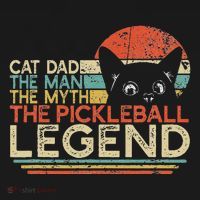Pickle Ball Player Cat Dad Man Myth Pickleball Legend Mousepad thumb 1
