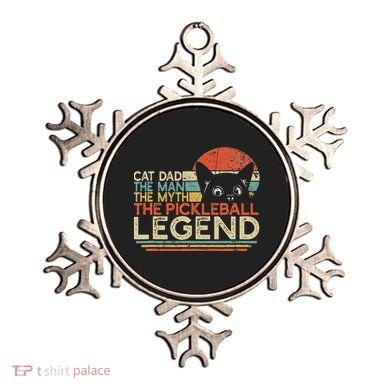Pickle Ball Player Cat Dad Man Myth Pickleball Legend Ornament