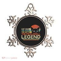 Pickle Ball Player Cat Dad Man Myth Pickleball Legend Ornament thumb 0