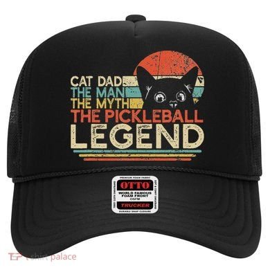 Pickle Ball Player Cat Dad Man Myth Pickleball Legend Hat