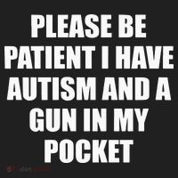 Please Be Patient I Have Autism And A Gun In My Pocket Joke Golf Towel thumb 3