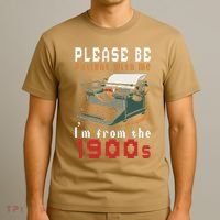 Please Be Patient With Me IM From The 1900 Retro Typewriter T-Shirt thumb 3