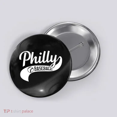 Philly Baseball Player Button