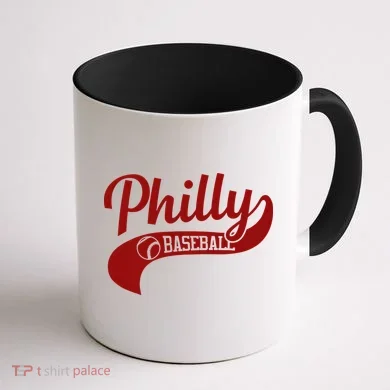 Philly Baseball Player Coffee Mug back
