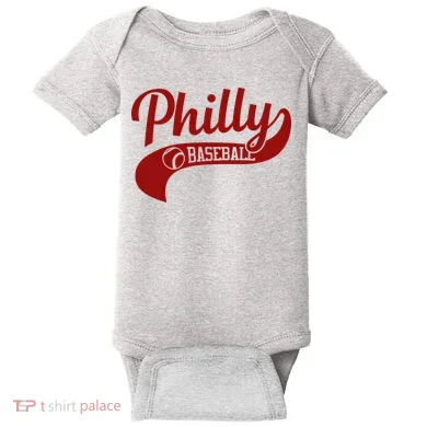 Philly Baseball Player Baby Bodysuit