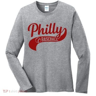 Philly Baseball Player Women's Long Sleeve Shirt