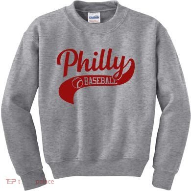 Philly Baseball Player Kids Sweatshirt