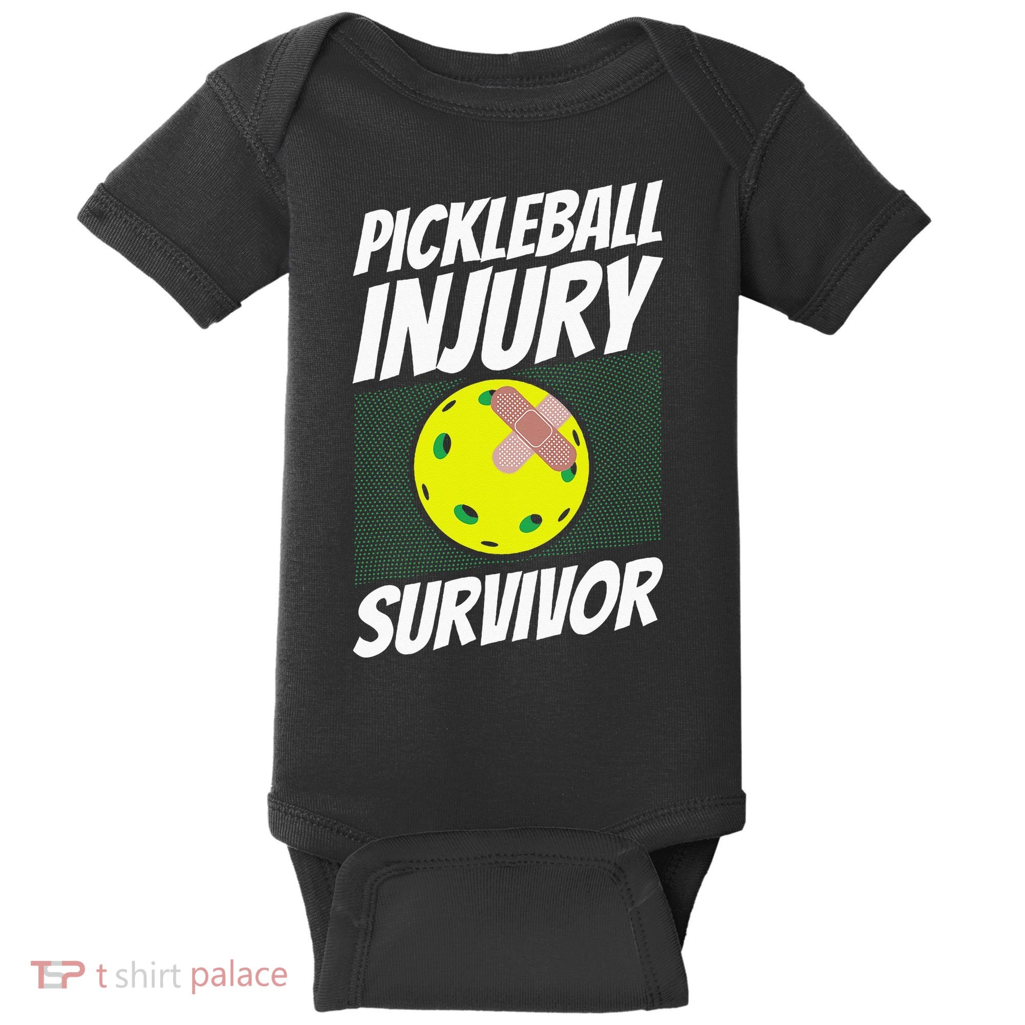Pickleball Band-Aid Pickleball Injury Survivor Baby Bodysuit