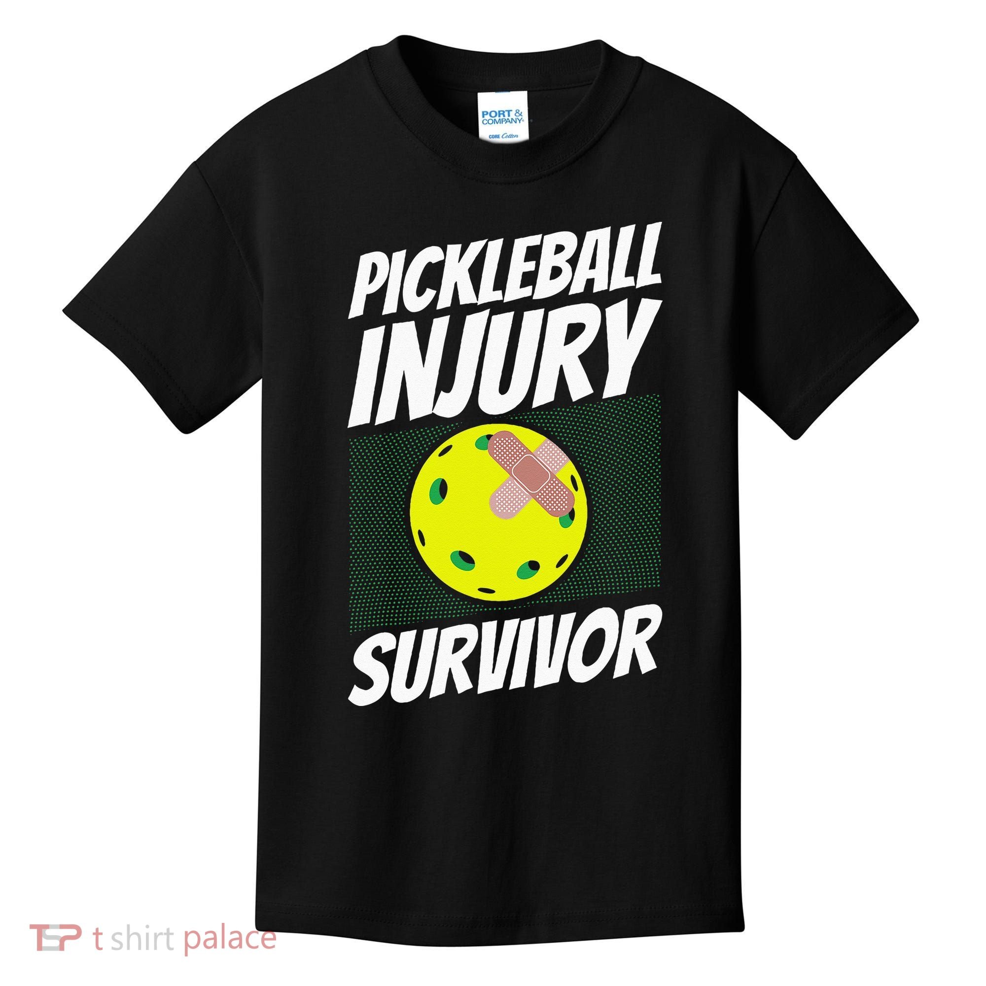 Pickleball Band-Aid Pickleball Injury Survivor Kids T-Shirt