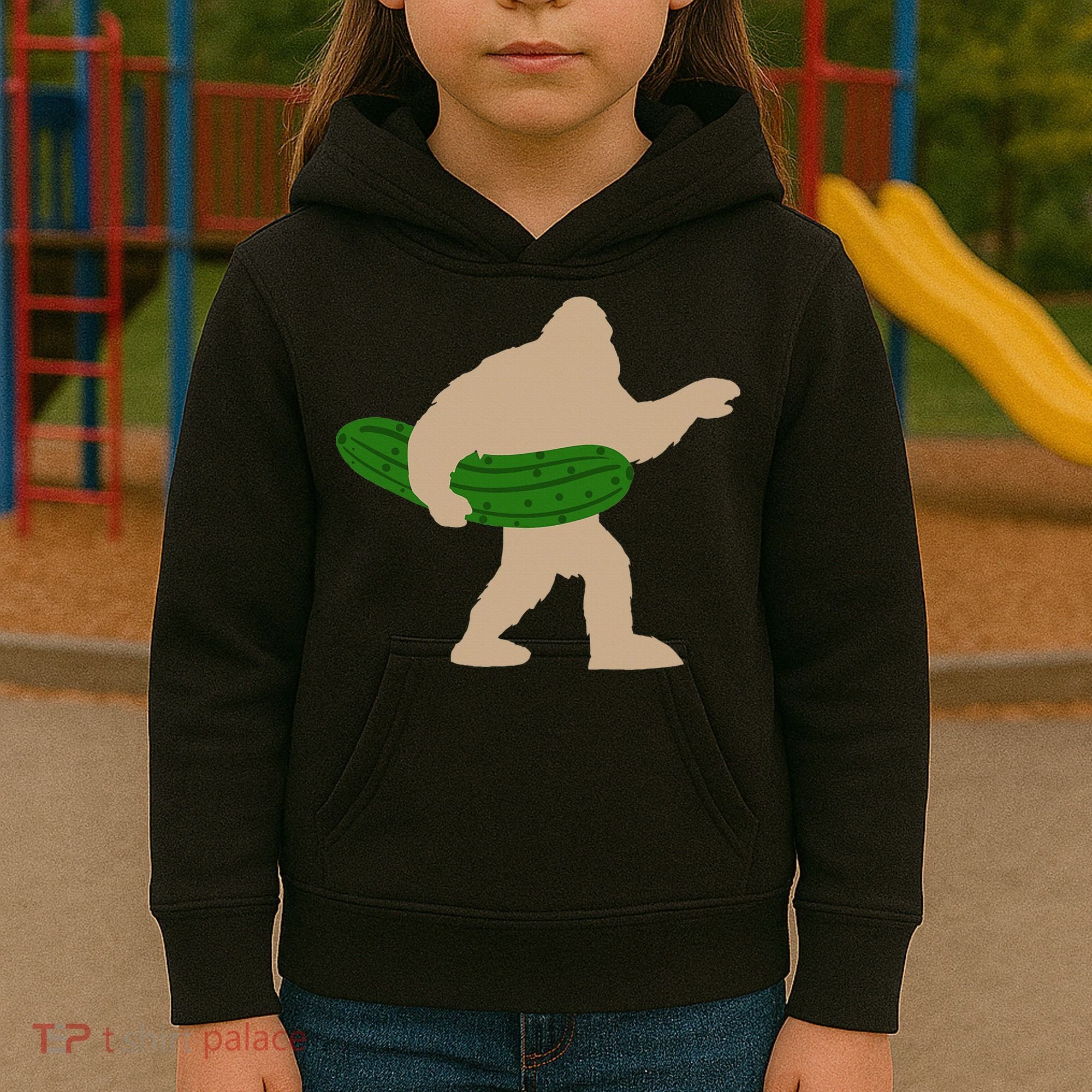 Pickle Bigfoot Pickles Vegan Pickle Kids Hoodie