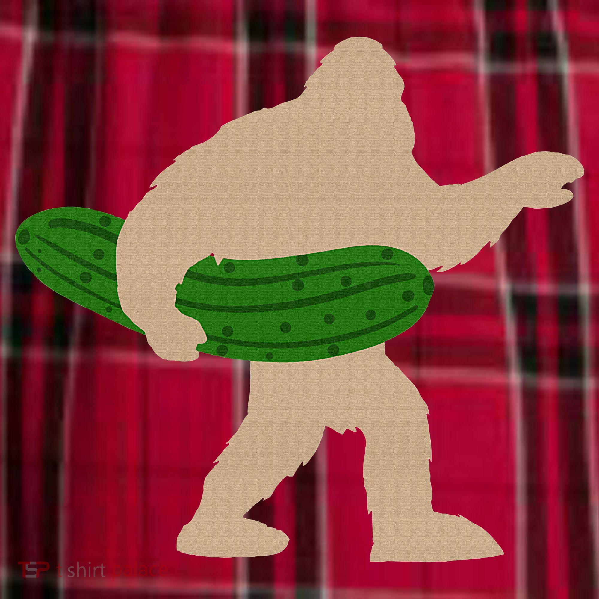 Pickle Bigfoot Pickles Vegan Pickle Men's Flannel Plaid Pajama Pants