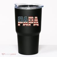 Papa Bold Patriotic American Flag Father’s Day Tumbler thumb 0