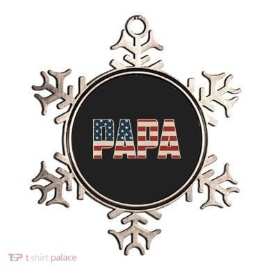 Papa Bold Patriotic American Flag Father’s Day Ornament