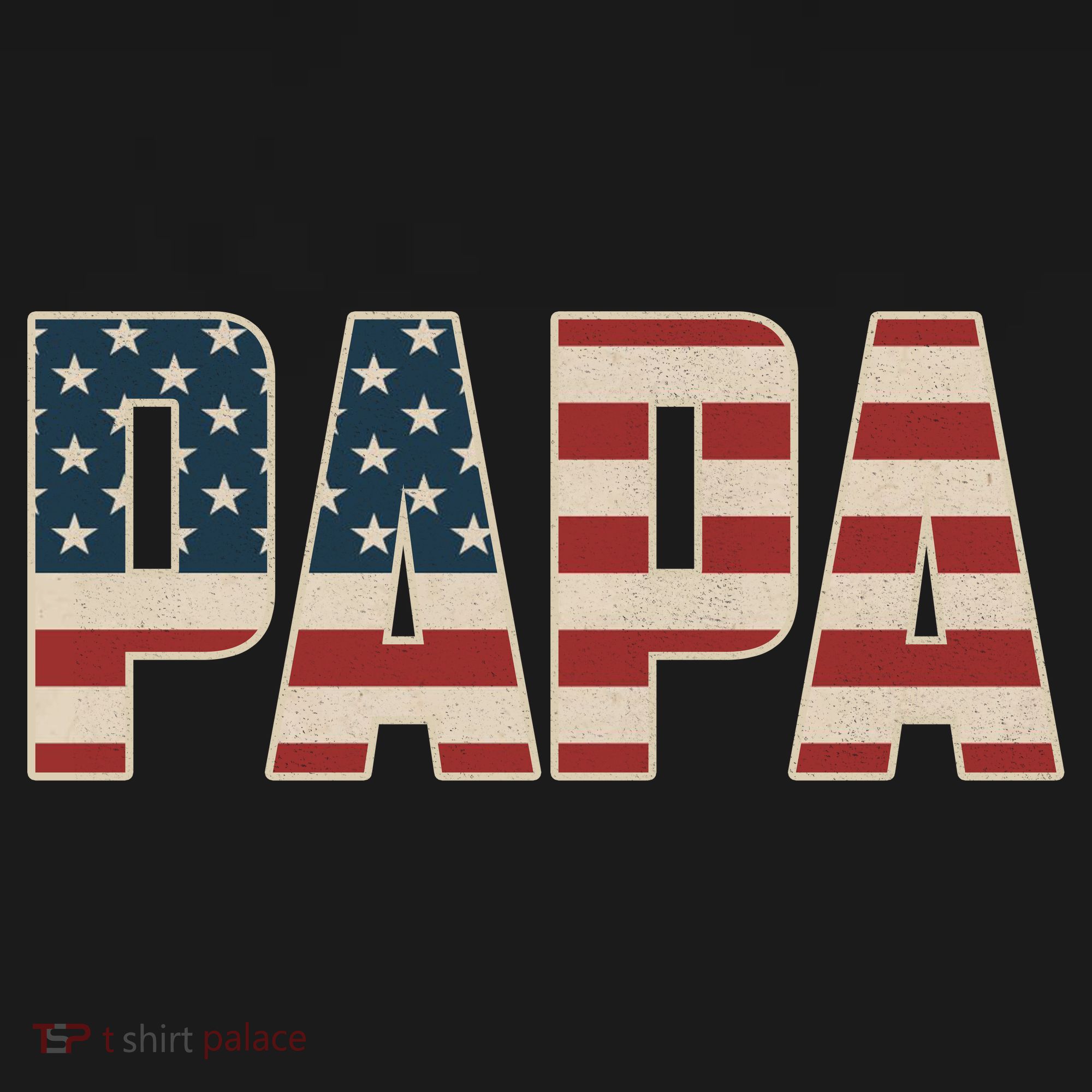Papa Bold Patriotic American Flag Father’s Day Ornament