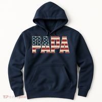 Papa Bold Patriotic American Flag Father’s Day Hoodie thumb 0