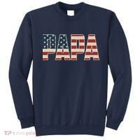 Papa Bold Patriotic American Flag Father’s Day Sweatshirt thumb 0