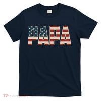Papa Bold Patriotic American Flag Father’s Day T-Shirt thumb 0