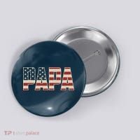 Papa Bold Patriotic American Flag Father’s Day Button thumb 0