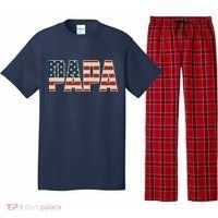 Papa Bold Patriotic American Flag Father’s Day Pajama Set thumb 0