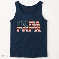 Papa Bold Patriotic American Flag Father’s Day Tank Top thumb 2