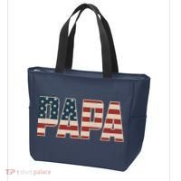 Papa Bold Patriotic American Flag Father’s Day Tote Bag thumb 3