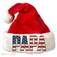 Papa Bold Patriotic American Flag Father’s Day Santa Hat thumb 0
