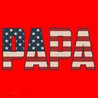 Papa Bold Patriotic American Flag Father’s Day Santa Hat thumb 1