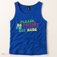 Please Be Patient IM Autistic Not Rude Great Gift Tank Top thumb 2