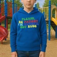 Please Be Patient IM Autistic Not Rude Great Gift Kids Hoodie thumb 2
